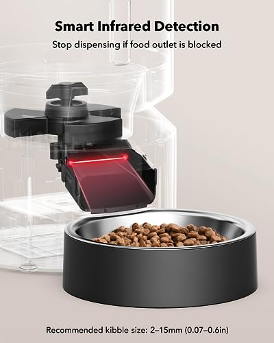 PETLIBRO Automatic Cat Feeder – 3L Programmable Pet Food Dispenser with Airtight Storage, Timed Portion Control, Voice Meal Call & Dual Power Supply, Clog-Free Healthy Feeding for Cats & Small Dogs