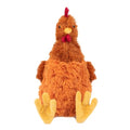 Best Pet Supplies Interactive Squeaky Dog Chew Toy, Ideal Dog Toys for Chewers, Small, Medium & Large Dogs, and Fetch Lovers - Crinkle Chicken (Brown), Large