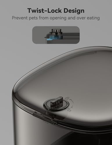 WOPET 6L Automatic Cat Feeder, WiFi Automatic Dog Feeder with APP Control for Remote Feeding, Cat Food Dispenser with Low Food Sensor and Voice Recorder, Up to 15 Meals Per Day