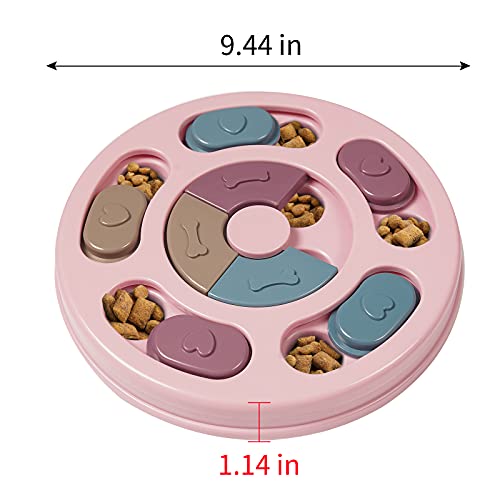 DR CATCH Dog Puzzles,Dogs Food Puzzle Feeder Toys for IQ Training & Mental Enrichment,Dog Treat Puzzle(Pink)