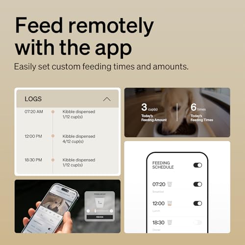 PETLIBRO Automatic Cat Feeder with Camera, 1080P HD & Night Vision, 5GHz/2.4GHz WiFi & Cam Smart Pet Feeder with App Control, 2-Way Audio, Motion Alerts for Cats & Dogs, Stainless Steel Single Tray
