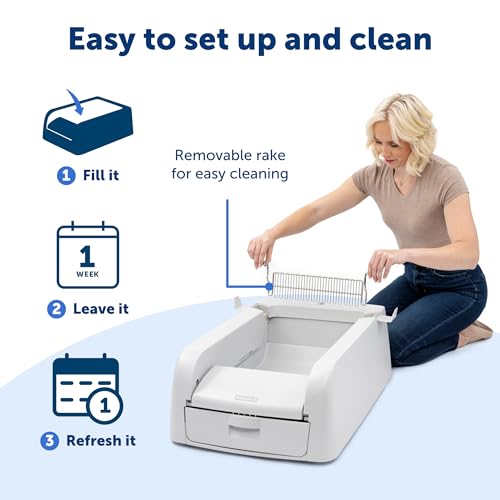 PetSafe ScoopFree Clumping Self-Cleaning Litter Box - Automatic Electric Litter Box - Mess-Free Waste Disposal - Odor-Free for Fresh Environment