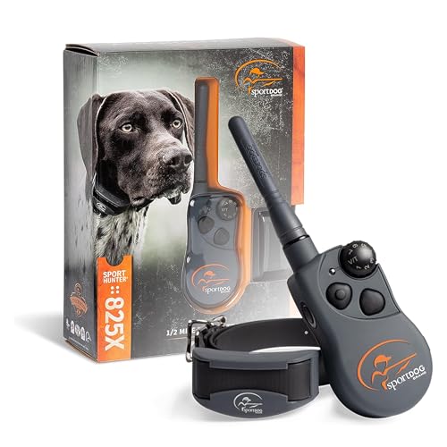 SportDOG SportHunter 825X Remote Dog Training Collar - 1/2 Mile Range, 21 Static Levels, Tone & Vibration, No-Look Dial, DryTek Waterproof, Up to 70 Hrs Battery Life, Expandable to 3 Dogs