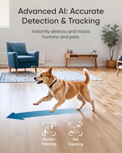 eufy Security 4K Indoor Camera E30-No Subscription,Work as Pet Camera,Nanny/Baby Monitor,360° Pan&Tilt,AI Auto Tracking,AI Detection,24/7 Recording,Color Night Vision,Two-Way Audio,Works with HomeKit