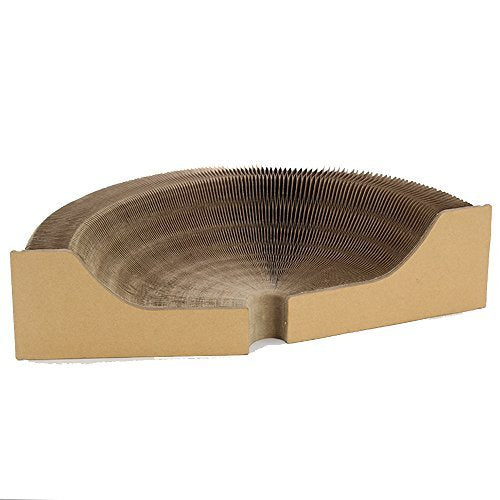BobbyPet Cat Scratcher Lounge Bed - Collapsible Round Shape for Big Cat, Honeycomb Paper, 20 Inch