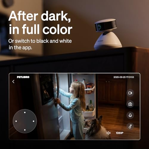 PETLIBRO 90-Day AI Trial Pet Camera Indoor with Phone App, 360° Pan Tilt Dog Camera&Cat Cameras, Indoor Camera WiFi Camera with AI Detection&Recognition, Home Cameras Indoor, Night Vision, 2-Way Audio