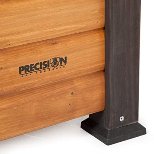 PRECISION PET PRODUCTS Extreme Outback Log Cabin Dog House, Large, Natural Wood (7027013)