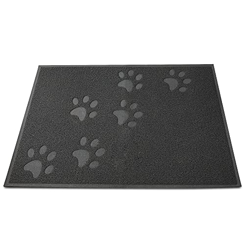 Andalus Small Cat Litter Mat, Pack of 1 - Waterproof, Non-Slip & Easy to Clean Cat Litter Box Mat for Extra Efficient Pet Litter-Trapping, Grey (15.75” X 11.75”)