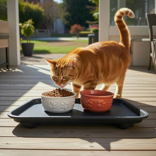 BugSnub Ant Proof Tray - Waterless, Moat Free Cat and Dog Food Tray for Crawling Pest Free Pet Food Feeding Station. Kitchen Sweets and Trash, Ant Free Platform.