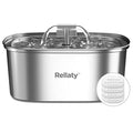 Cat Water Fountain Stainless Steel: 3.2L/108oz Pet Fountain Water Bowl Dog Drinking Dispenser Cat Feeding & Watering Supplies Animal Metal Kitty Spout for Cats Inside with 4 Replacement Filters