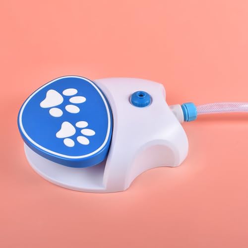 Dog Water Fountain Step On, Activated Dog Sprinkler, Outdoor Pet Drinking Dispenser, Dog Water Toy, Fresh Water Feeder with Hose for Small & Large Dogs Cats