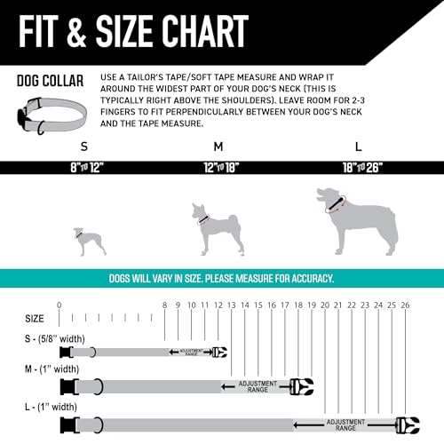 Wolfgang Heavy Duty, Adjustable Dog Collar with Quick Release Nylon Buckle for Walking & Training, Overland Print, Medium