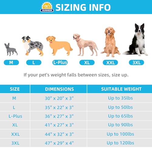 Sunheir Orthopedic Dog Bed for Medium Dogs, Waterproof Deluxe Plush Dog Crate Bed with Removable Washable Cover & Anti-Slip Bottom, Egg Crate Foam Pet Bed Mat, Grey, (30.0" L x 20.0" W x 3.0" Th)