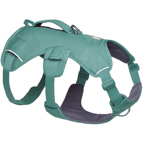 Ruffwear, Web Master, Multi-Use Support Dog Harness, Hiking and Trail Running, Service and Working, Everyday Wear, River Rock Green, Small