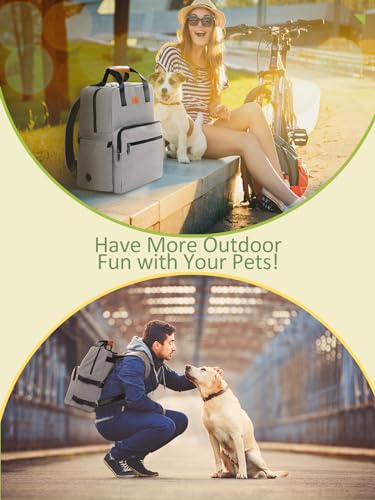 Dog Travel Bag All-in-One Set: DELOMO 25L Airline Approved Dog Travel Backpack with 2 Food Containers + 2 Collapsible Bowls + 1 Waterproof Mat for Weekend to Week-Long Pet Travel, Camping, Road Trips