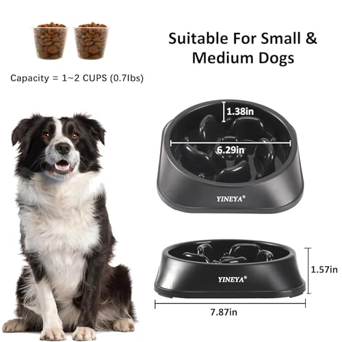 YINEYA Slow Feeder Dog Bowls, Pet Supplies that Slow Down Eating, Pet Food Bowls, Maze Dog Puzzle Feeder for Medium Breed