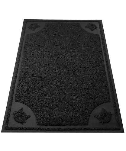 Mr. Pen- Large Cat Litter Mat, 23”x 35”, Black Cat Litter Box Mat, Cat Litter Mat Litter Trapping Mat, Cat Mats for Litter Large, Litter Mat for Litter Box, Large Litter Mat