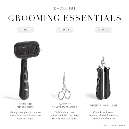 Tweezerman Pet Grooming Scissors, Stainless Steel Rounded Tip Trimming Shears for Dogs and Cats