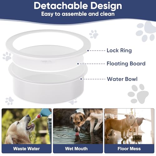XIAZ Elevated Dog Bowls Large Breed Raised Dogs Bowl Stand Large/Medium Sized Dog Slow Feeder Dogs Bowls Food Water Stands 5 Heights Adjustable 9/11/12/14in Pet Feeder Dish Station