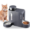 Gardner Pet Automatic Gravity Cat Food Feeder and Water Dispenser Stainless Steel Two-in-One Set Large Capacity Dispenser for Pets Dogs, Puppies, Kittens-(0.8 Gallons x 2)