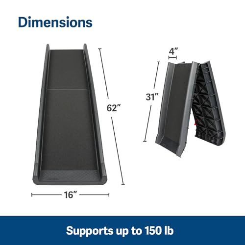 PetSafe Happy Ride Folding Pet Ramp, Portable Lightweight Dog Ramp for Cars, Trucks & SUVs