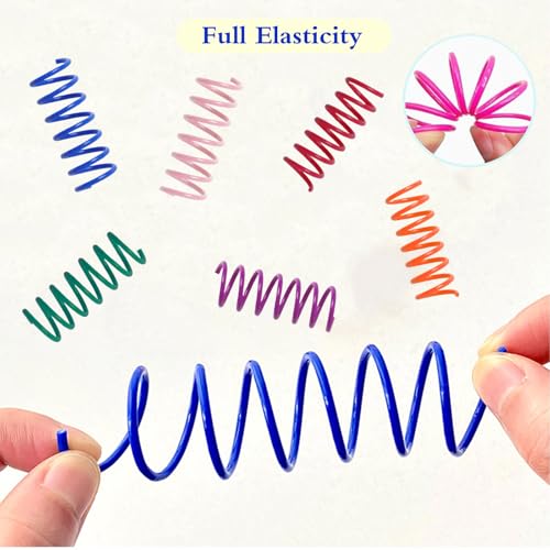 Kitys Fatch 12PCS 12Colors Cat Spring Toys for Indoor Cats, Interactive Coil Springs for Self Play, Durable Heavy Plastic Cat Spiral Spring, Hunting, Biting, Swatting Creative Kitten Toy.