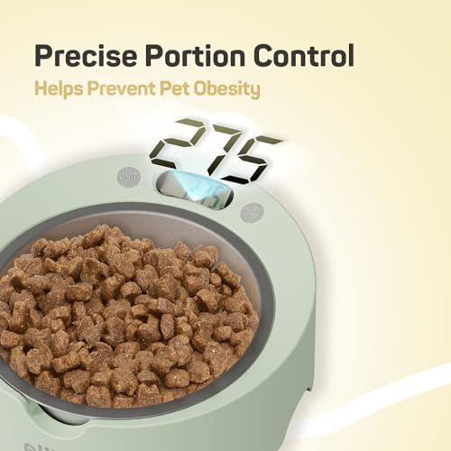 Plike Slow Feeder Dog Bowls，3-in-1 Smart Pet Bowl with Built-in Digital Food Scale & Removable Slow Feeder Insert, for Precise Portion Control, Weight Management, and Improved Digestion for Dogs