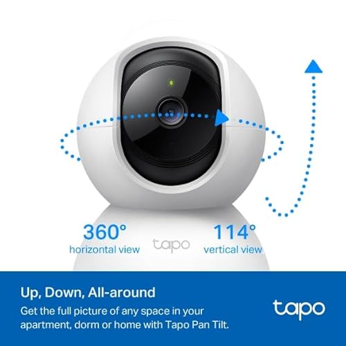 Tapo 2K Pan/Tilt Security Camera for Baby Monitor, Dog Camera w/Motion Detection, 2-Way Audio Siren, Night Vision, Cloud&SD Card Storage, Works w/Alexa & Google Assistant, 2-Pack (Tapo C210P2)