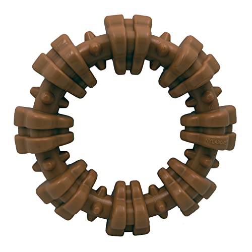 Nylabone Textured Ring Power Chew Toy for Large Dogs, Durable Dog Toys for Aggressive Chewers, Strong Dog Chew Bones To Keep Them Busy, Flavor Medley, X-Large - 50+ lbs, 1 Count