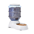 Amazon Basics Gravity Pet Food Feeder for Dogs and Cats, Easy to Clean, Easy to Fill, Removable Lid, 6-Pound Capacity, Small, Gray