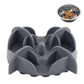 Jaoul Slow Feeder Insert for Small Dogs, Silicone Pet Feeder Accessory with Dividers & Suction Cups, Dishwasher Safe, 5x5 inches, Grey