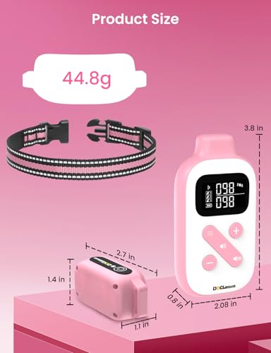 DOGLinsen No Shock Dog Training Collar, Beep and Vibrating Dog Collar with Remote 2800Ft, Vibration Collar for Small Medium Large Dogs - No Prongs