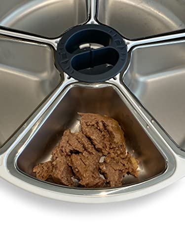Closer Pets C500 5 Bowl Digital Timer-Controlled Automatic Pet Feeder - 5-Meal Feeder with Stainless Steel Bowl and Ice Packs, Wet or Dry Food, 5 Meals Up to 0.73 lb Each, White