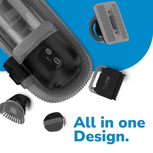 FurMe Original Pet Grooming Vacuum Kit - Cat & Dog Grooming Kit for Easy Pet Care at Home, Quiet & Safe Dog Hair Remover Machine with Brush, Clipper, Shedding & Cleaner Tools & 1L Canister