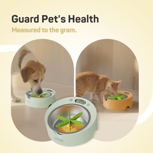 Plike Slow Feeder Dog Bowls，3-in-1 Smart Pet Bowl with Built-in Digital Food Scale & Removable Slow Feeder Insert, for Precise Portion Control, Weight Management, and Improved Digestion for Dogs