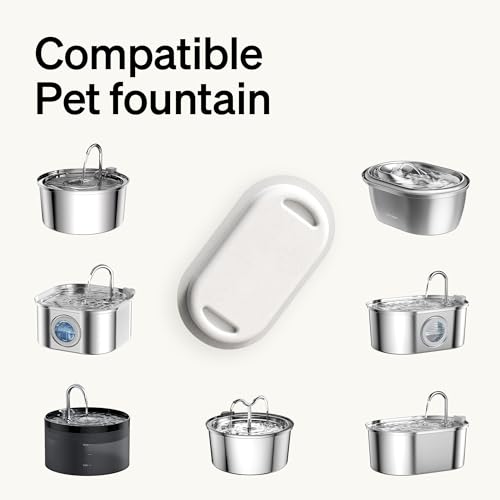 PETLIBRO Replacement Filters for Cat Water Fountain Stainless Steel, 67oz/2L Adjustable Water Flow Pet Water Fountain, Super Quiet Dog Water Dispenser