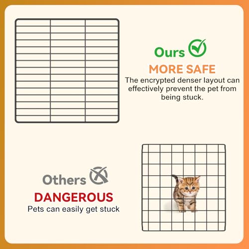 VISCOO Cat Cage(for Kitten), 3-Tier DIY Catio Cat Enclosures, 24" x 16" x 36" Cat Playpen Indoor & Outdoor with Hammock, Detachable Metal Wire Cats Crate, Exercise Place for Squirrel, Ferret