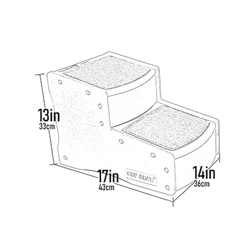 Pet Gear Easy Step II Pet Stairs, 2 Step for Cats/Dogs up to 75-pounds, Portable, Removable Washable Carpet Tread, No Tools Required