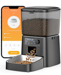oneisall Automatic Cat Feeder, 2.4G WiFi Cat Food Dispenser with App, 12 Cups/3.5L Auto Cat Feeder for Dry Food, Timed Cat Feeder with Portion Control for Small Pets Indoor