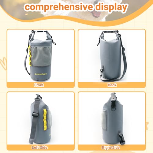 CynosCape Dog Food Storage Bag for Camping Trips,Road Travel,Dog Boarding,Overnight Kibble Bag Carrier 10L,Portable,Leak-Proof,Airtight,Odor-Resistant,Wipe Clean (Bowl Not Included)