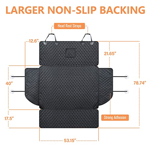 PETICON SUV Cargo Liner for Dogs, Waterproof Trunk Cover for SUVs with Bumper Flap Protector, Scratchproof Durable 600D Oxford Fabric, Non-Slip, Machine Washable