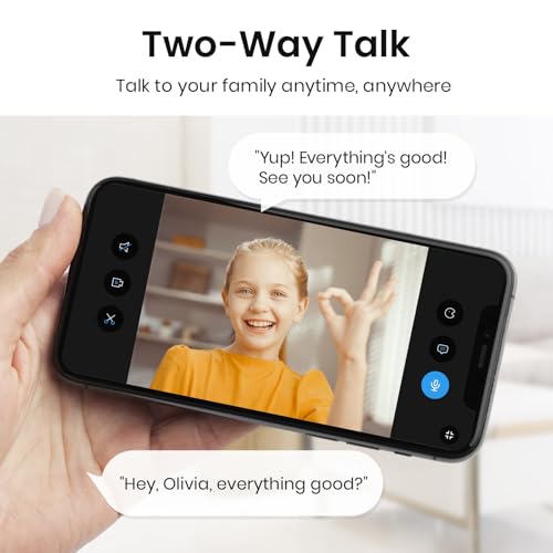 aosu 2K Security Camera Indoor, Baby Monitor Pet Camera 360-Degree for Home Security with 2.4 GHz Wi-Fi Router, One-Touch Call, Smart Motion Tracking, IR Night Vision, Compatible with Alexa