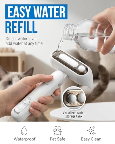 Dog Brush for Shedding & Cat Brush for Shedding, Deshedding Tool with Anti-Static Mist, Gentle Undercoat Remover, Pet Hair Remover, Self Cleaning, No Flying Fur