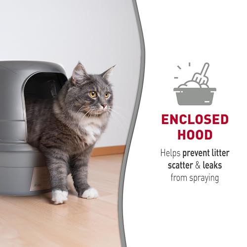 Nature’s Miracle Hooded Flip Top Litter Box for Cats, With Built-In Odor Control Charcoal Filter