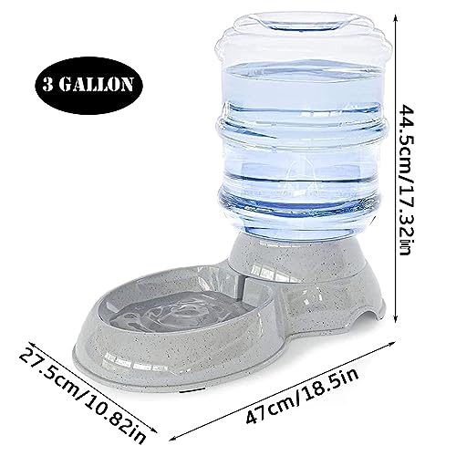 Dog Water Bowl Dispenser,3 Gallon/ 11L Pet Water Dispenser Station for Large Dogs and Cats,Gravity Automatic Feeder,Large Size Dog Drinking Fountain