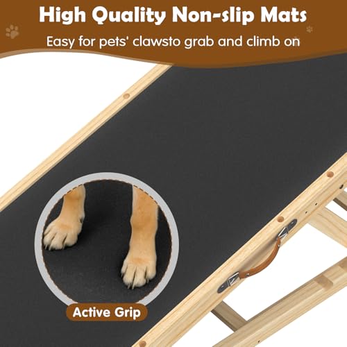 Dog Ramp for Bed and Couch 55" with Non-Slip Surface & Side Rails