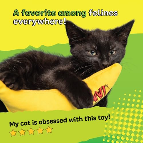 Yeowww! Catnip Chi-CAT-a Banana Toy for Cats - 7 Inches - Durable Cotton Twill - Made in the USA - Stuffed with Organically Grown Catnip