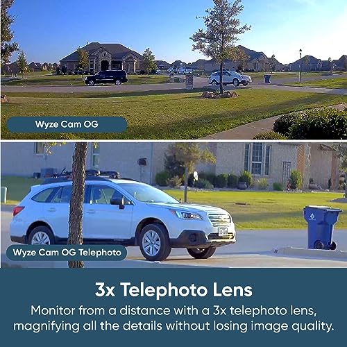 Wyze Cam OG Indoor/Outdoor 1080p Wi-Fi Smart Home Security Camera with Color Night Vision, Built-in Spotlight, Motion Detection, 2-Way Audio, Compatible with Alexa & Google, White, Free Expert Setup