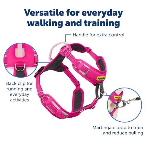PetSafe Easy Walk Comfort No-Pull Dog Harness Full-Body Padding - Better Walks on the First Use - 5 Points of Adjustment Medium, Pink