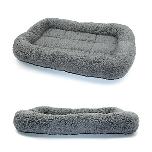 Enjoying Cat Mat Bed 10" x 15" Pet Bed with Pillow Around for Puppy Kitten Curled Sleeping Beds for Carrier/Crate Small Dog Cushion, Anti Skid Bottom, Small
